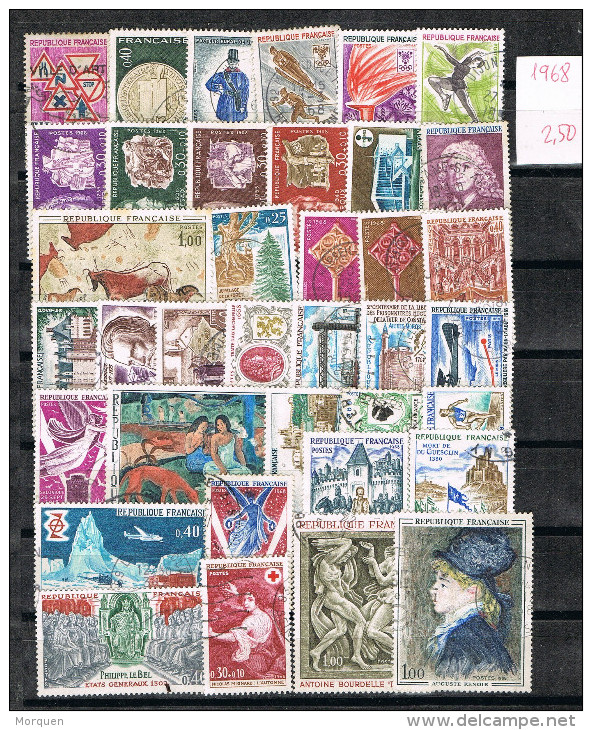 R 717. Lote De Sellos FRANCIA Año 1968 º - Colecciones Completas