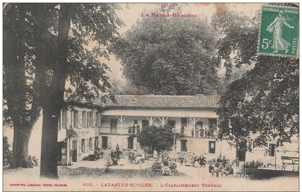 12M - 31 - Labarthe-Rivière - Haute-Garonne - L'Etablissement Thermal - Labouche Frères N° 800 - Autres & Non Classés