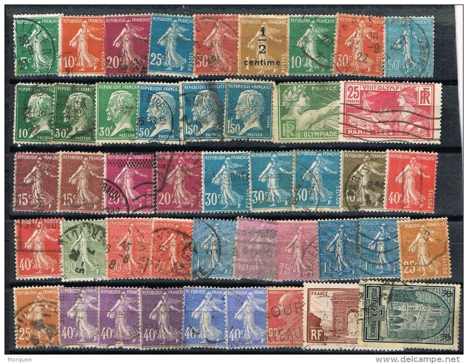 R 720. Lote De 172 Sellos FRANCIA Años 1915-1950, Varios  º - Sammlungen