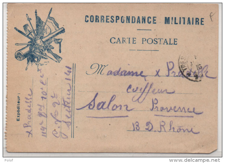 Correspondance Militaire - Carte Postale - Drapeaux - FM  (73787) - Guerra 1914-18