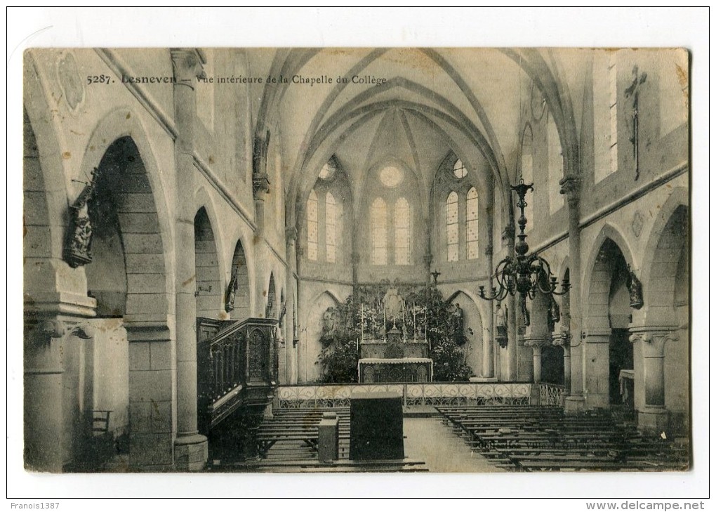 Ref 194 - LESNEVEN - Intérieur De La Chapelle Du Collège - Lesneven