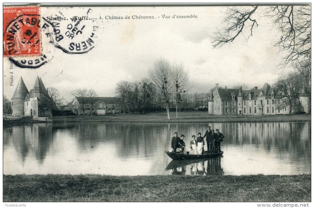 CPA 72 TUFFE CHATEAU DE CHERONNE VUE D ENSEMBLE 1908 - Tuffe