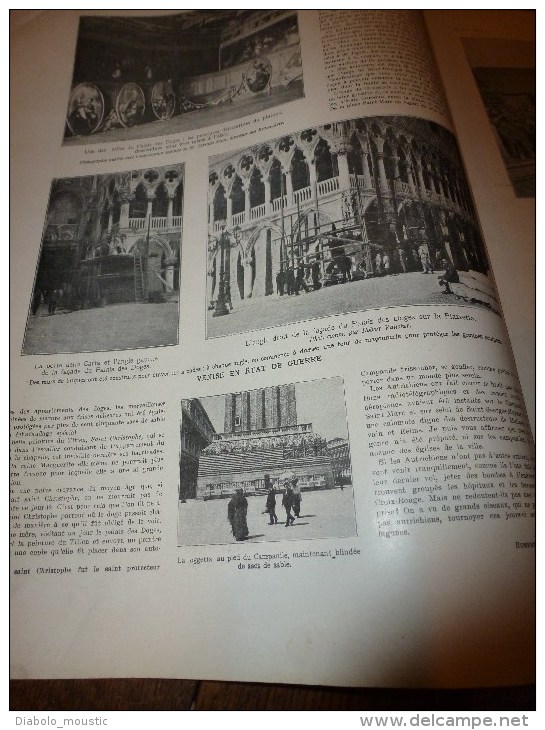 1915  GUERRE: Elève De RODIN à Rossen;VENISE;Raid à CARLSRUHE;Fabrication OBUS Au CREUSOT;Pilote Warreford Se Tue à BUC - L'Illustration