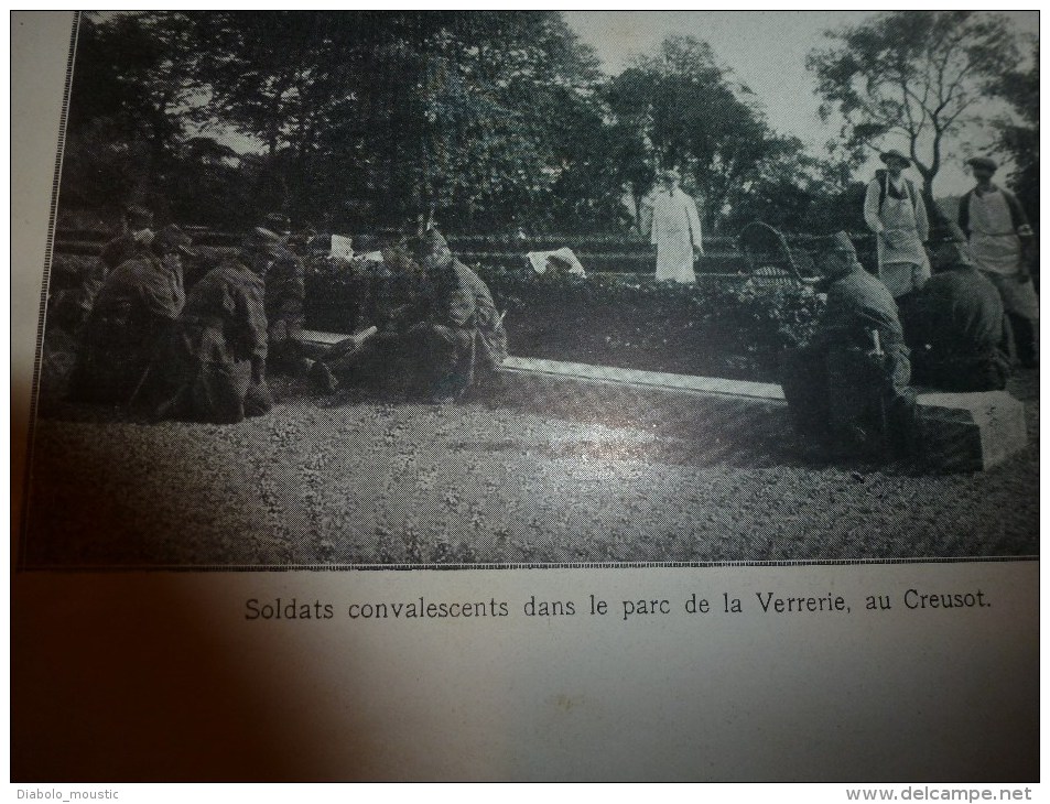 1915  GUERRE: Elève de RODIN à Rossen;VENISE;Raid à CARLSRUHE;Fabrication OBUS au CREUSOT;Pilote Warreford se tue à BUC