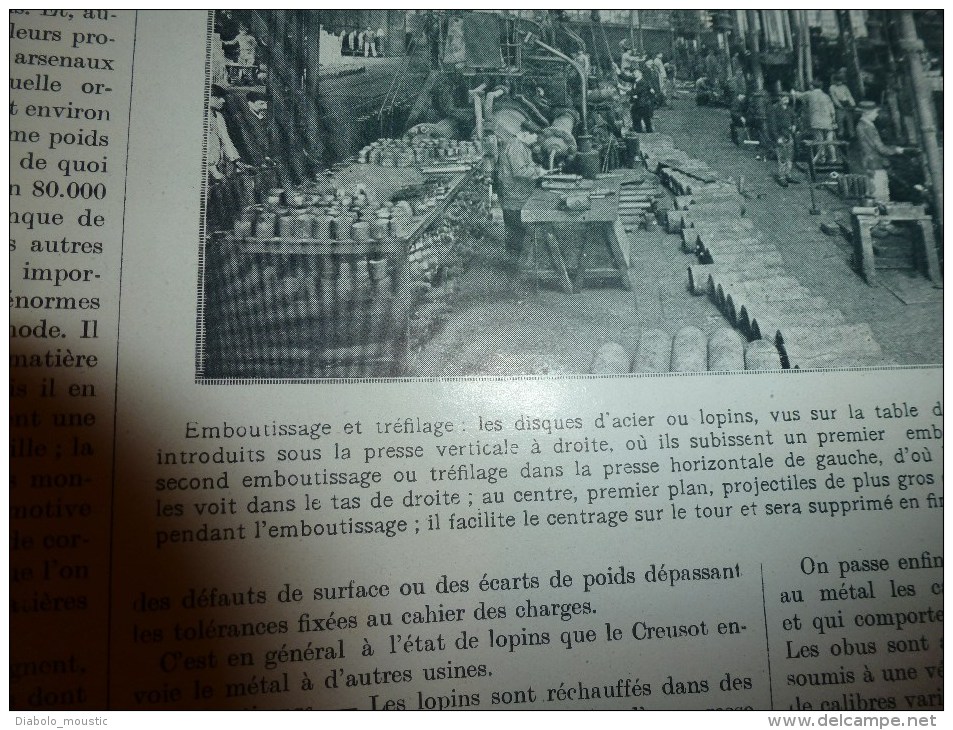 1915  GUERRE: Elève de RODIN à Rossen;VENISE;Raid à CARLSRUHE;Fabrication OBUS au CREUSOT;Pilote Warreford se tue à BUC