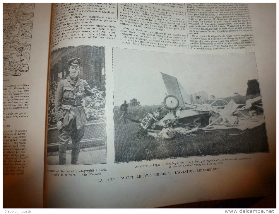 1915  GUERRE: Elève de RODIN à Rossen;VENISE;Raid à CARLSRUHE;Fabrication OBUS au CREUSOT;Pilote Warreford se tue à BUC