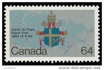 Canada (Scott No.1031 - Visite Papale / Papal Visit) [**] - Unused Stamps