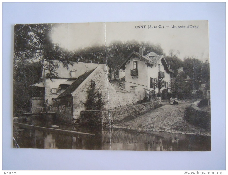 Osny (S.-et-O.) Un Coin D'Osny  Circulée Grand Plie Au Milieu Echt. Guilband, Tabac - Osny