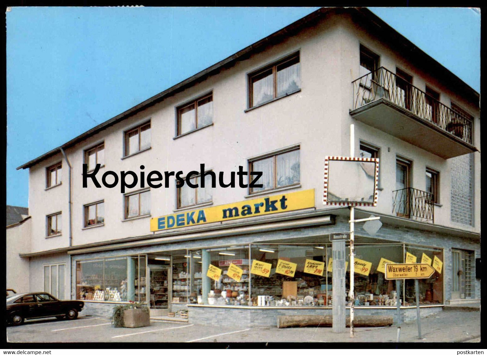 ÄLTERE POSTKARTE RITTERSDORF EDEKA MARKT BEI BITBURG Strassenschild Waxweiler & Oberweiler Supermarkt Discounter Cpa AK - Bitburg