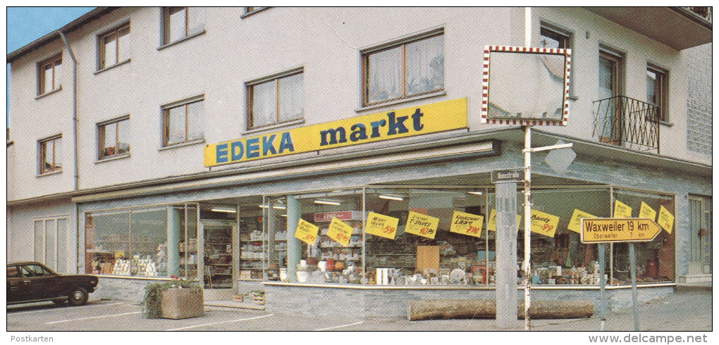 ÄLTERE POSTKARTE RITTERSDORF EDEKA MARKT BEI BITBURG Strassenschild Waxweiler & Oberweiler Supermarkt Discounter Cpa AK - Bitburg