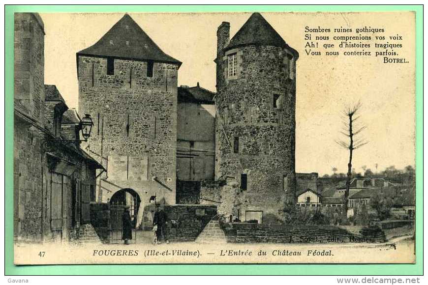 35 FOUGERES - L'entrée Du Chateau Féodal - Fougeres