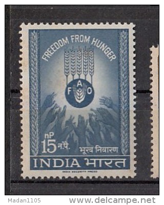 INDIA, 1963,  Freedom From Hunger, Hands For Food,  MNH, (**) - Unused Stamps