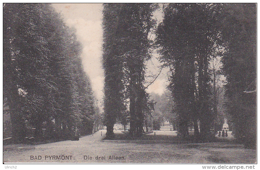AK Bad Pyrmont - Die Drei Alleen - 1915 (10151) - Bad Pyrmont