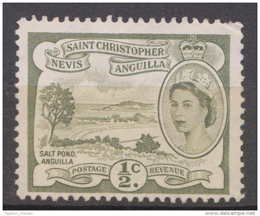 St Christopher-Nevis-Anguilla, 1954, SG 106a, Unused, No Gum - St.Christopher-Nevis-Anguilla (...-1980)