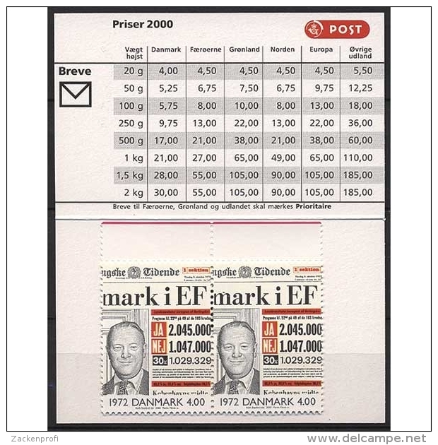 Dänemark 2000 Ereignisse Des 20. Jahrhunderts 1263 MH Postfrisch (D14270) - Carnets