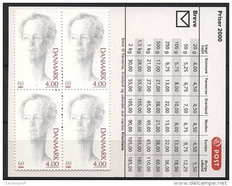 Dänemark 2000 60. Geb. Von Königin Margrethe II. 1238 MH Postfrisch (D14273) - Carnets