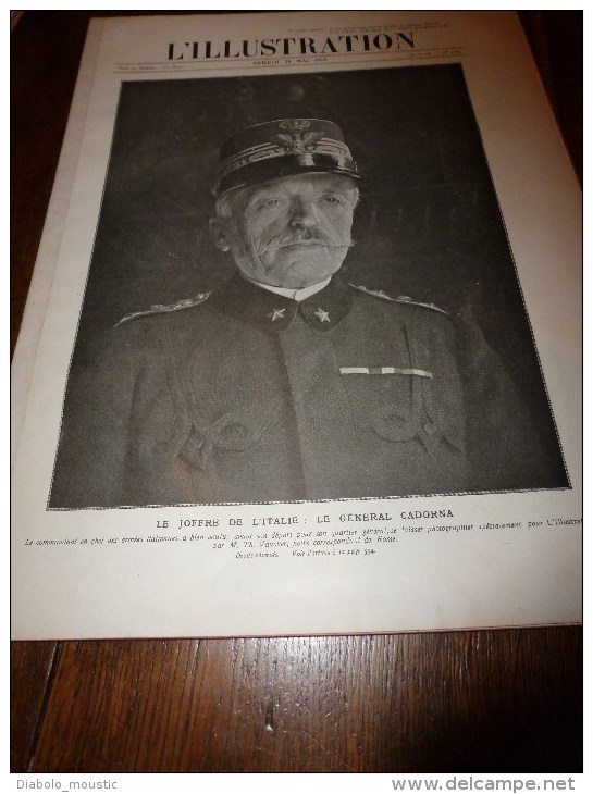 1915 GUERRE:Grande Photo Du Général Cardona;Portrait Couleur Du Général DUBAIL;Lorette;En SERBIE; En ITALIE; ROME...etc - L'Illustration