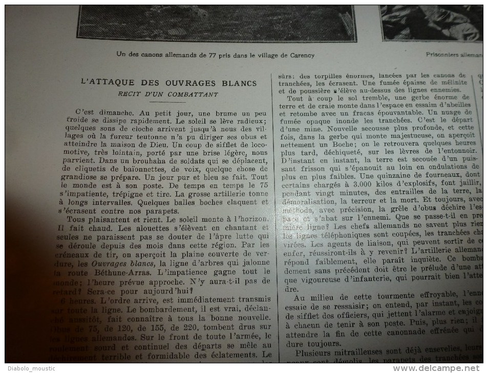 1915 GUERRE:Grande Photo Du Général Cardona;Portrait Couleur Du Général DUBAIL;Lorette;En SERBIE; En ITALIE; ROME...etc - L'Illustration