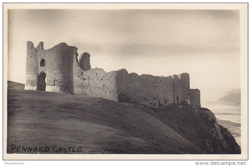 United Kingdom PPC Wales Pennard Castle Real Photo (2 Scans) - Zu Identifizieren