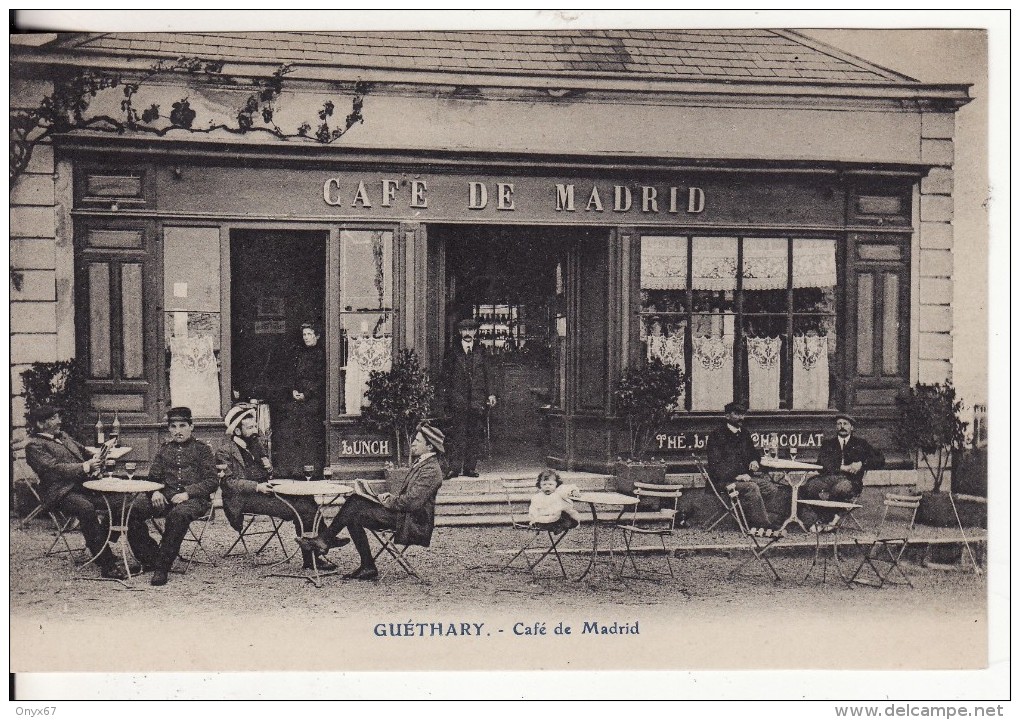 GUETHARY (Pyrénées-Atlantiques) Café De Madrid-Edition Du Café-TRES RARE-TOP-Commerce-Bistro-VOIR 2 SCANS- - Guethary