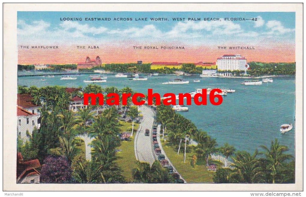 états Unis Florida West Palm Beach Looking Eastward Across Lake Worth - West Palm Beach