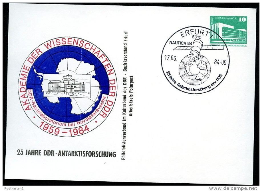 DDR PP18 C2/003 Privat-Postkarte 25 Jahre DDR-Antarktisforschung Sost.1984  NGK 6,00 € - Forschungsprogramme