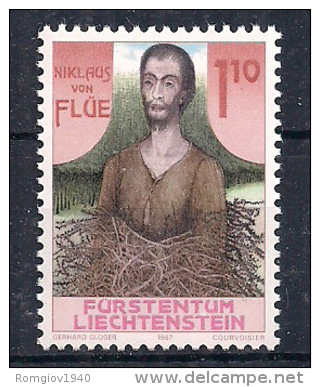 LIECHTESTEIN 1987 SAN NICOLA DE FLUE UNIF. 859 MNH XF - Nuovi