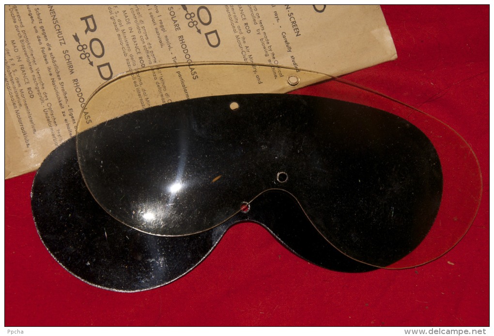 2X Verres De Rechange Spare Glasses Pilot Helmet Pour Casque De Pilote Nato - Cascos