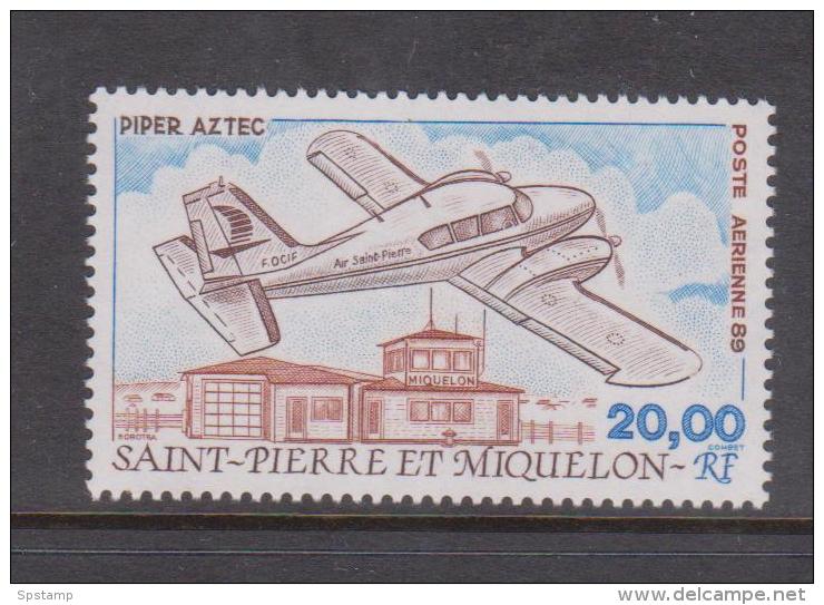 St Pierre & Miquelon 1989 Airmail 20 Fr Piper Aztec Plane MNH - Ongebruikt