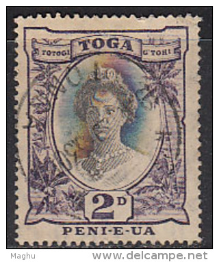 Tonga / Toga 2d Used 1923, Queen Salote, Tree, Plant, - Tonga (...-1970)