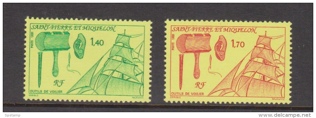 St Pierre & Miquelon 1991 Ship Tools Set 2 MNH - Unused Stamps