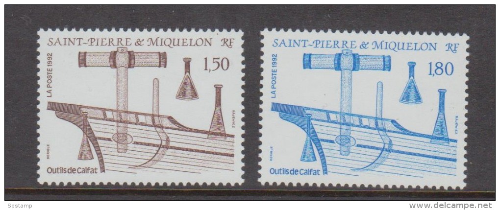 St Pierre & Miquelon 1992 Ship Tools Set 2 MNH - Nuevos