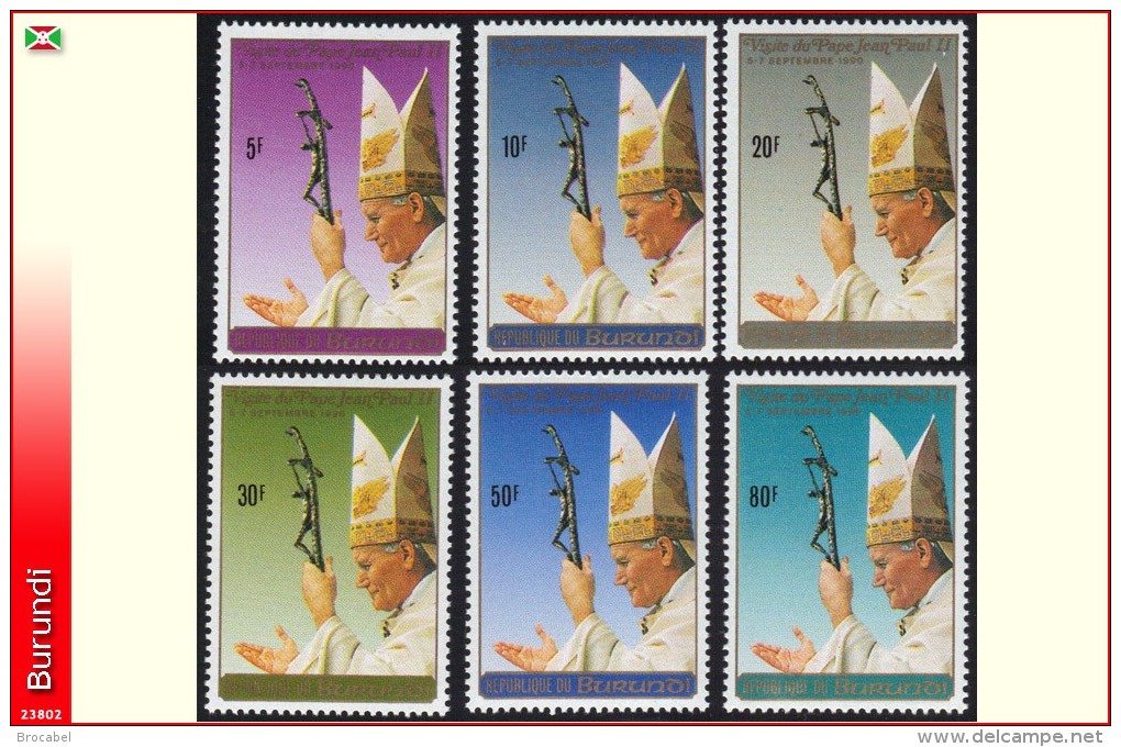 Burundi 0966/71**  Pape Jean-Paul II MNH - Neufs