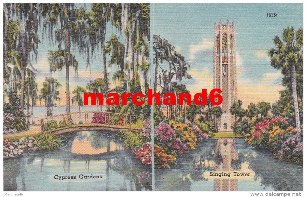 Etats Unis Florida Beauty Spots Cypress Gardens America's Tropical Wonder Land And The Famous Bok Tower Whose Carillon - West Palm Beach