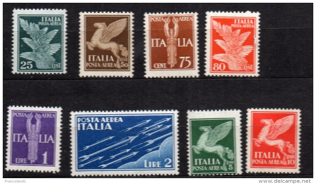 1930 Regno Soggetti Allegorici N.10-17 Completa  Integri MNH** - Correo Aéreo