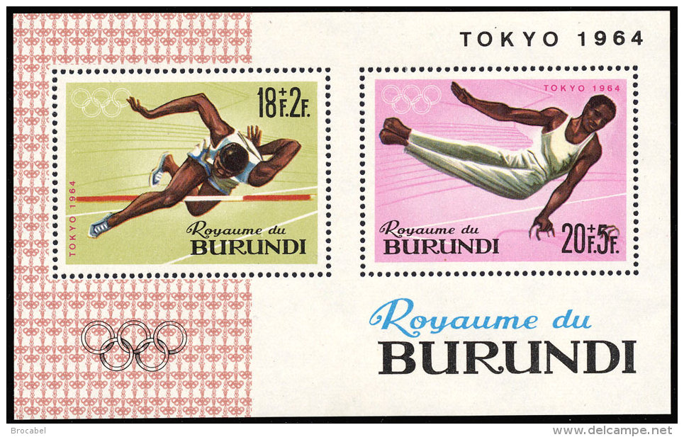 Burundi BL 0005** -  Jeux Olympiques De Tokio  MNH - Summer 1964: Tokyo