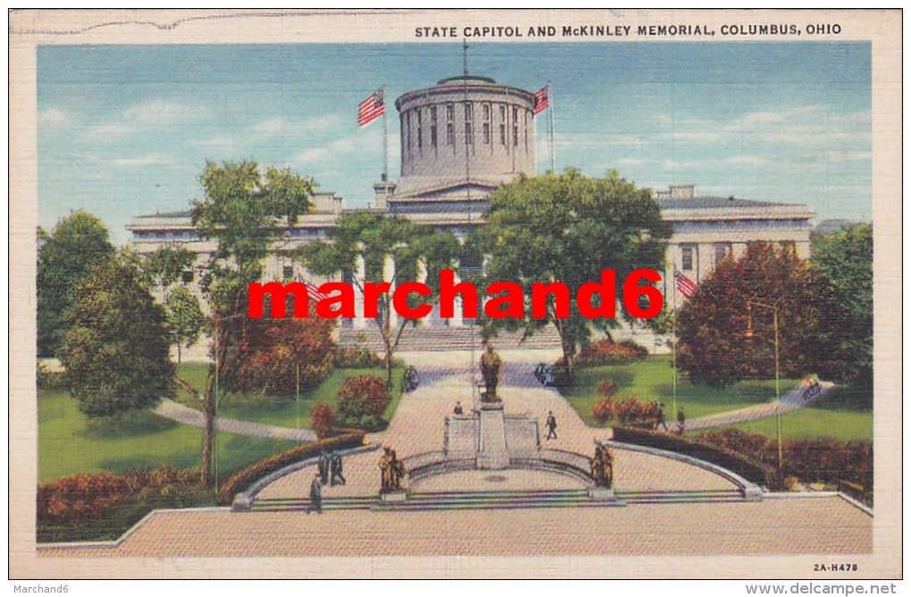 Etats Unis Ohio State Capitol And Mckinley Memorial Colombus - Columbus