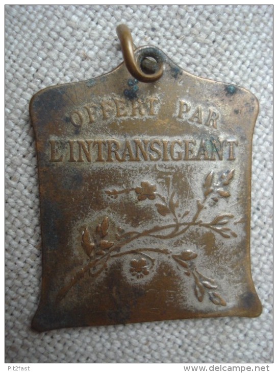 Pendentif Médaille 1925 " Brevet Du Nageur Scolaire " Journal L'Intransigeant - Début XXème Siècle - Ecole - Natation !! - Natation