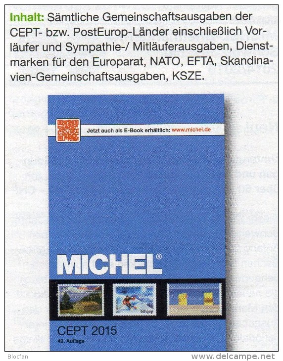 CEPT Michel Briefmarken Katalog 2015 Neu 54€ + JG-Tabelle EUROPA Vorläufer EG NATO EFTA KSZE Symphatie 978-3-95402-096-6 - Sonstige & Ohne Zuordnung