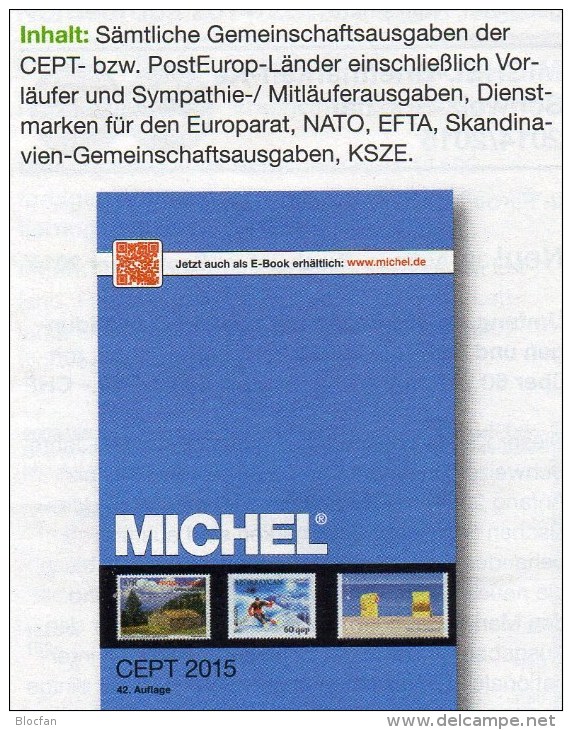 CEPT Michel Briefmarken Katalog 2015 Neu 54€ + JG-Tabelle EUROPA Vorläufer EG NATO EFTA KSZE Symphatie 978-3-95402-096-6 - Deutsch