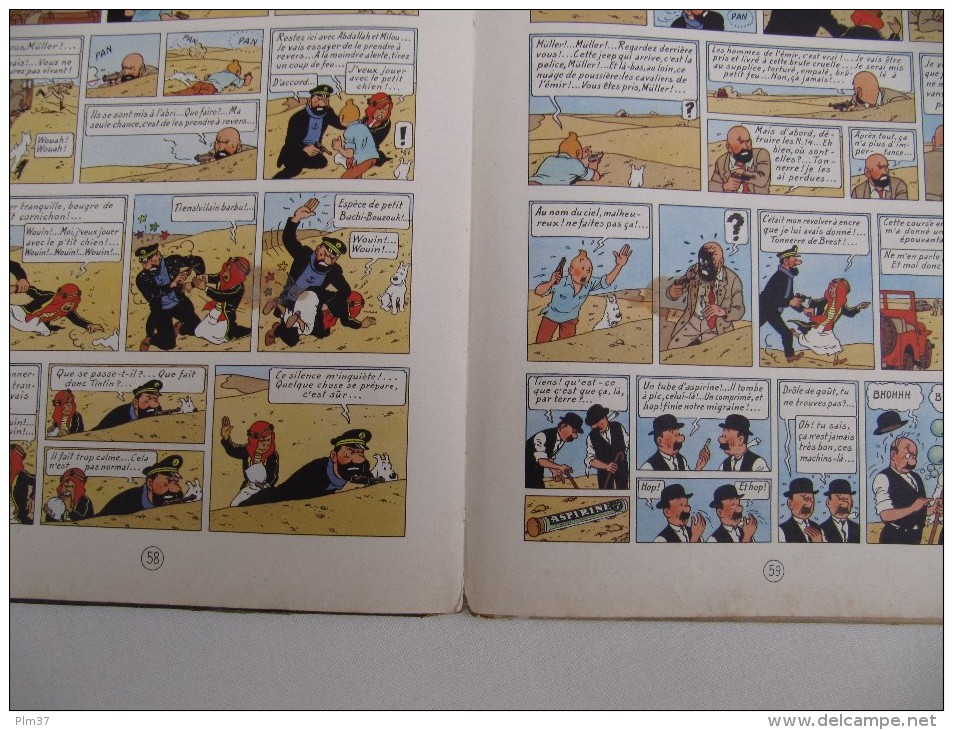 HERGE -  Les Aventures De TINTIN -  Au Pays De L'Or Noir - 1950 E.O. - Hergé