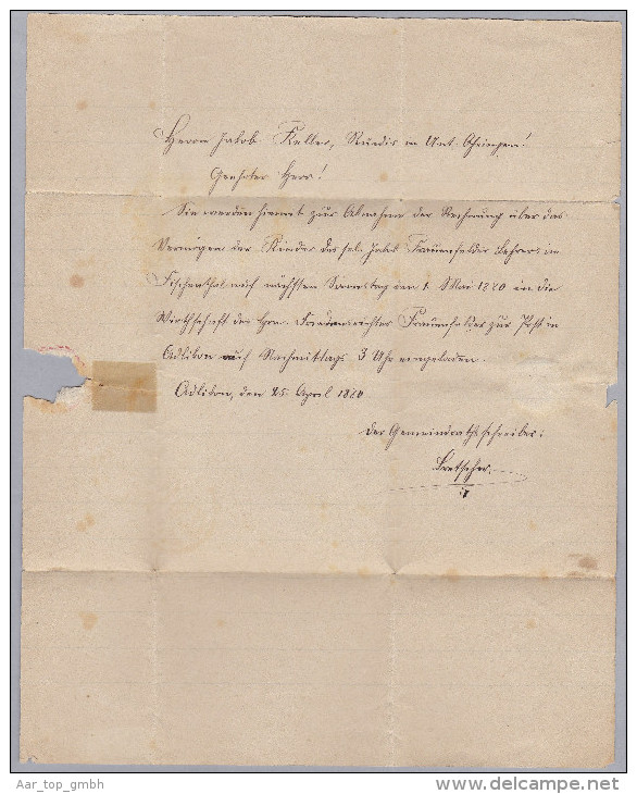 Heimat ZH ANDELFINGEN 1880-04-26 Auf Faltbrief - Briefe U. Dokumente