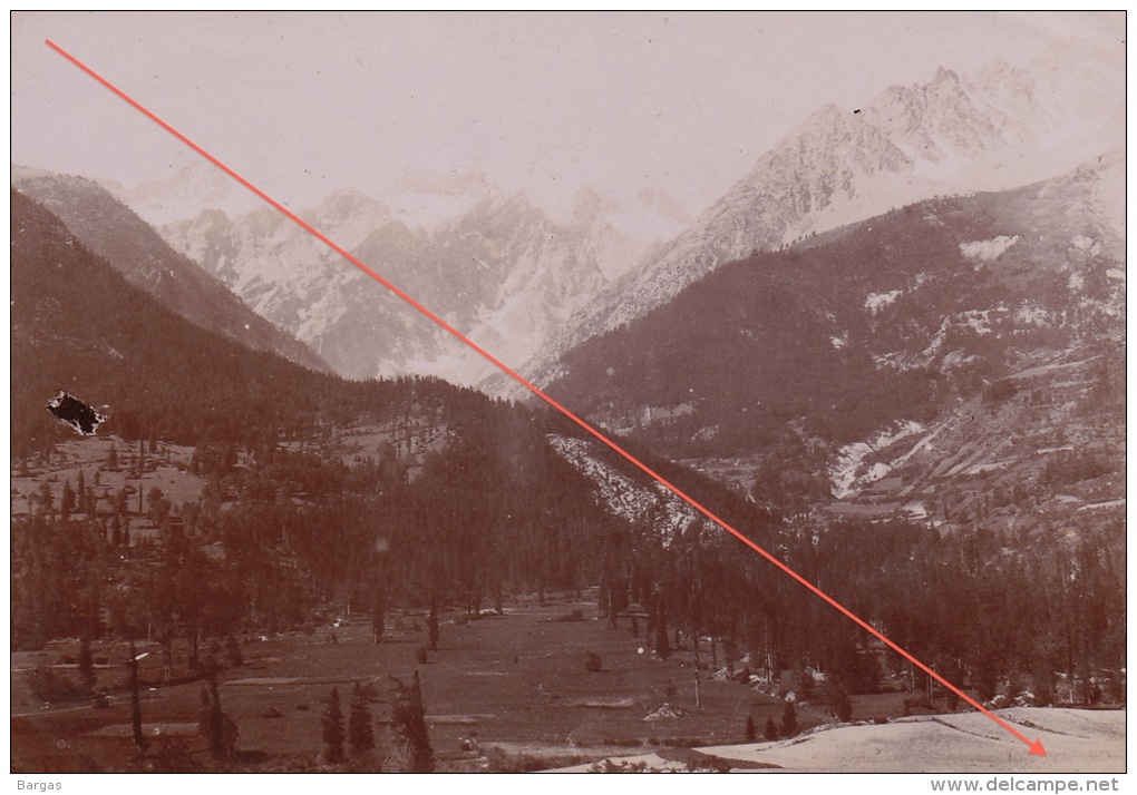 Photo Hautes Alpes Montagne Glacier Du Monétier - Old (before 1900)