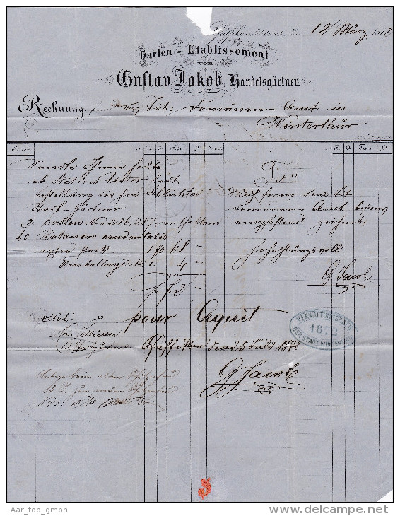 Heimat ZH PFÄFFIKON 1872-03-12 Faltbrief Nach Winterthur 10Rp. Sitzende - Storia Postale