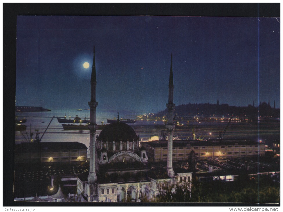 Turkey-on Moonlight- Mosque Mosquee - Unused,perfect Shape - Islam