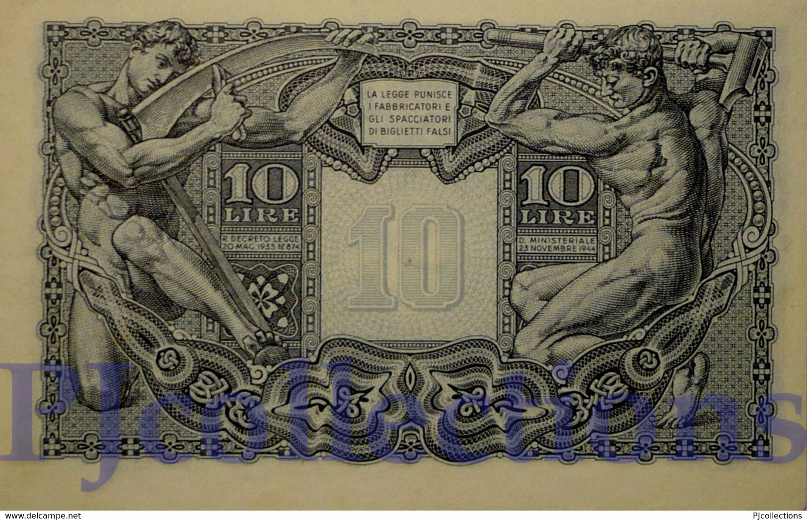 ITALIA - ITALY 10 LIRE 1944 PICK 32c UNC - Italia – 10 Lire