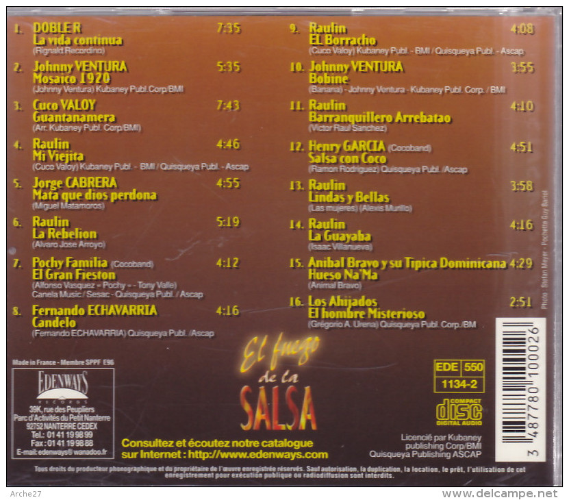 CD - EL FUEGO DE LA SALSA - Música Del Mundo