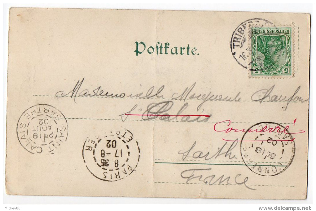 Allemagne--1902--Gruss Aus Dem Schwarzwald -- Triberger Wasserfall  N° 15726  --carte Précurseur - Autres & Non Classés