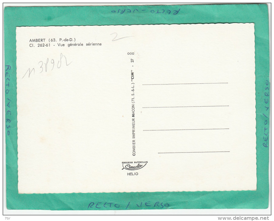 AMBERT VUE GENERALE AERIENNE - Ambert