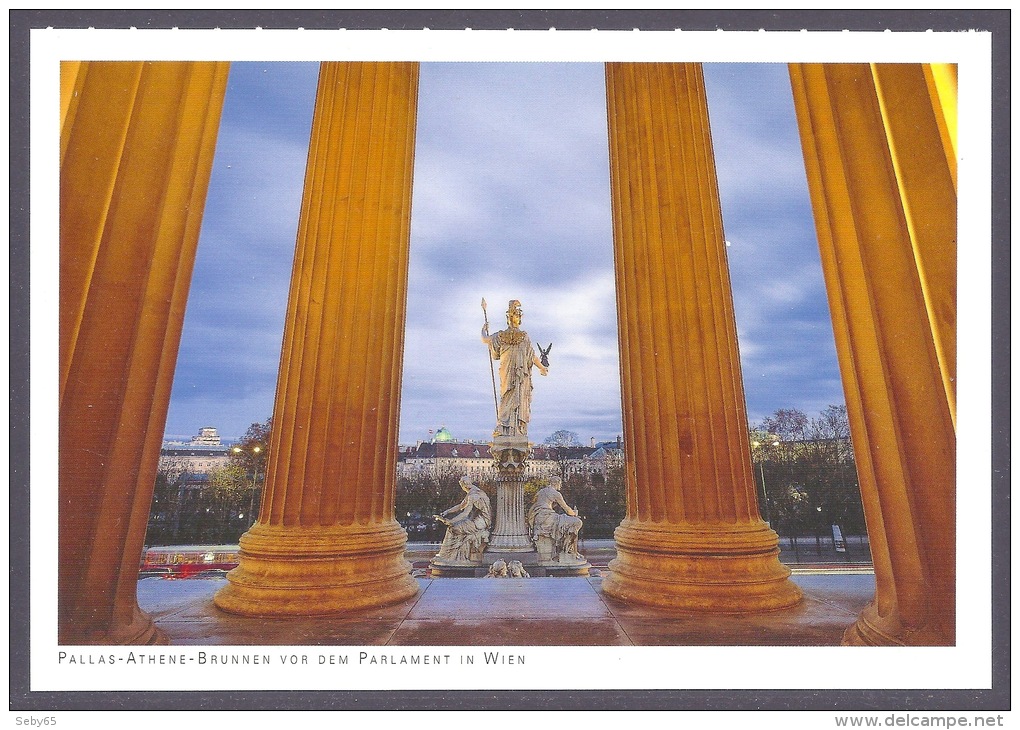 Austria / Osterreich - Pallas-Athene-Brunnen Von Dem Parlament Wien, Fountain Of Pallas Athene, Austrian Parliament PC - Wien Mitte